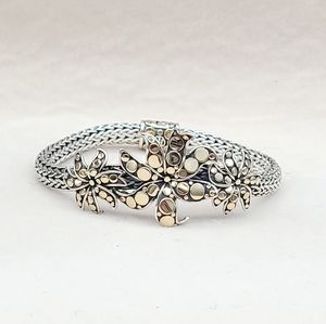 John Hardy Dot Ayu Frangipani Flower Bracelet With Gold